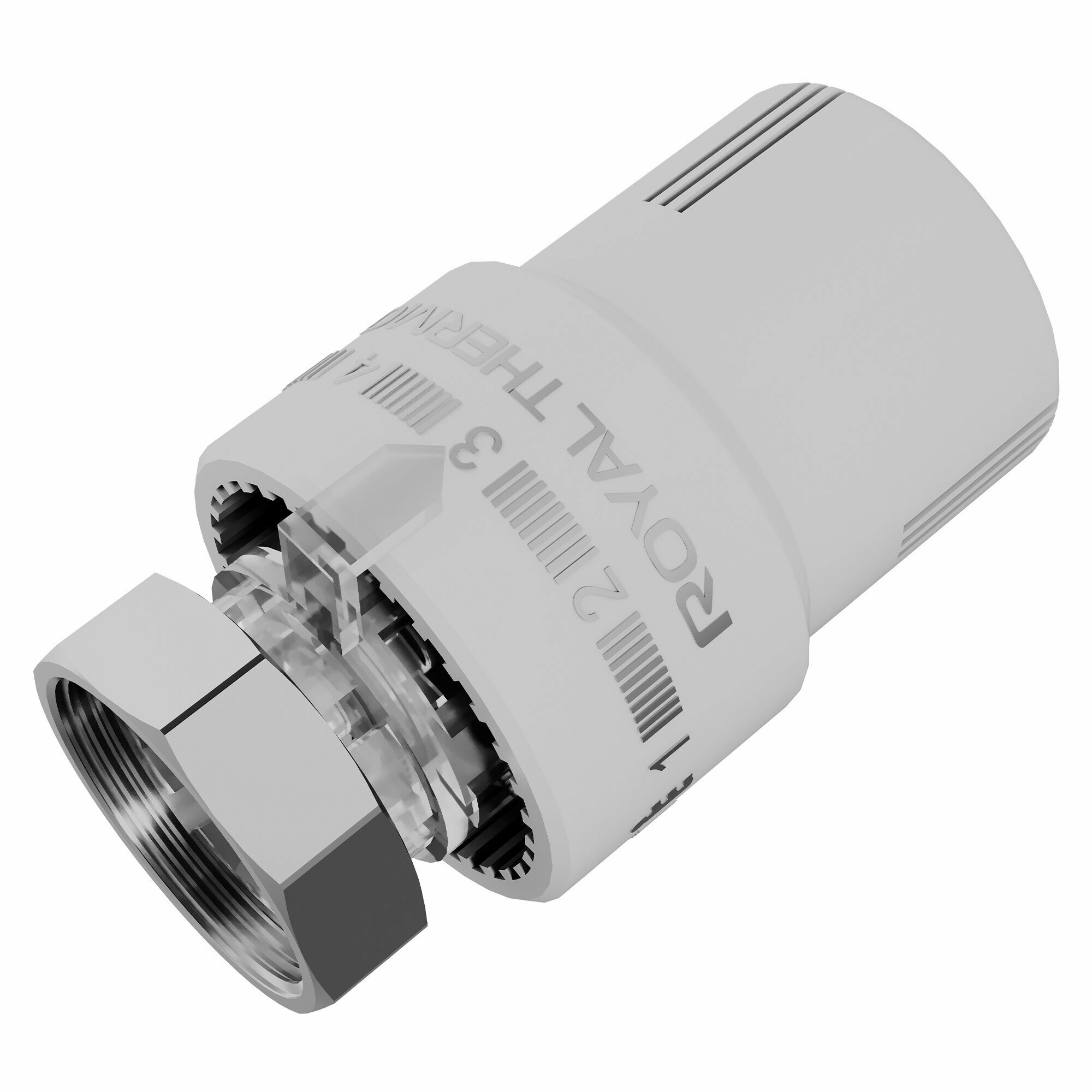 Термоголовка Royal Thermo M30x1,5, жидкостная, белая, пластик, 1 шт