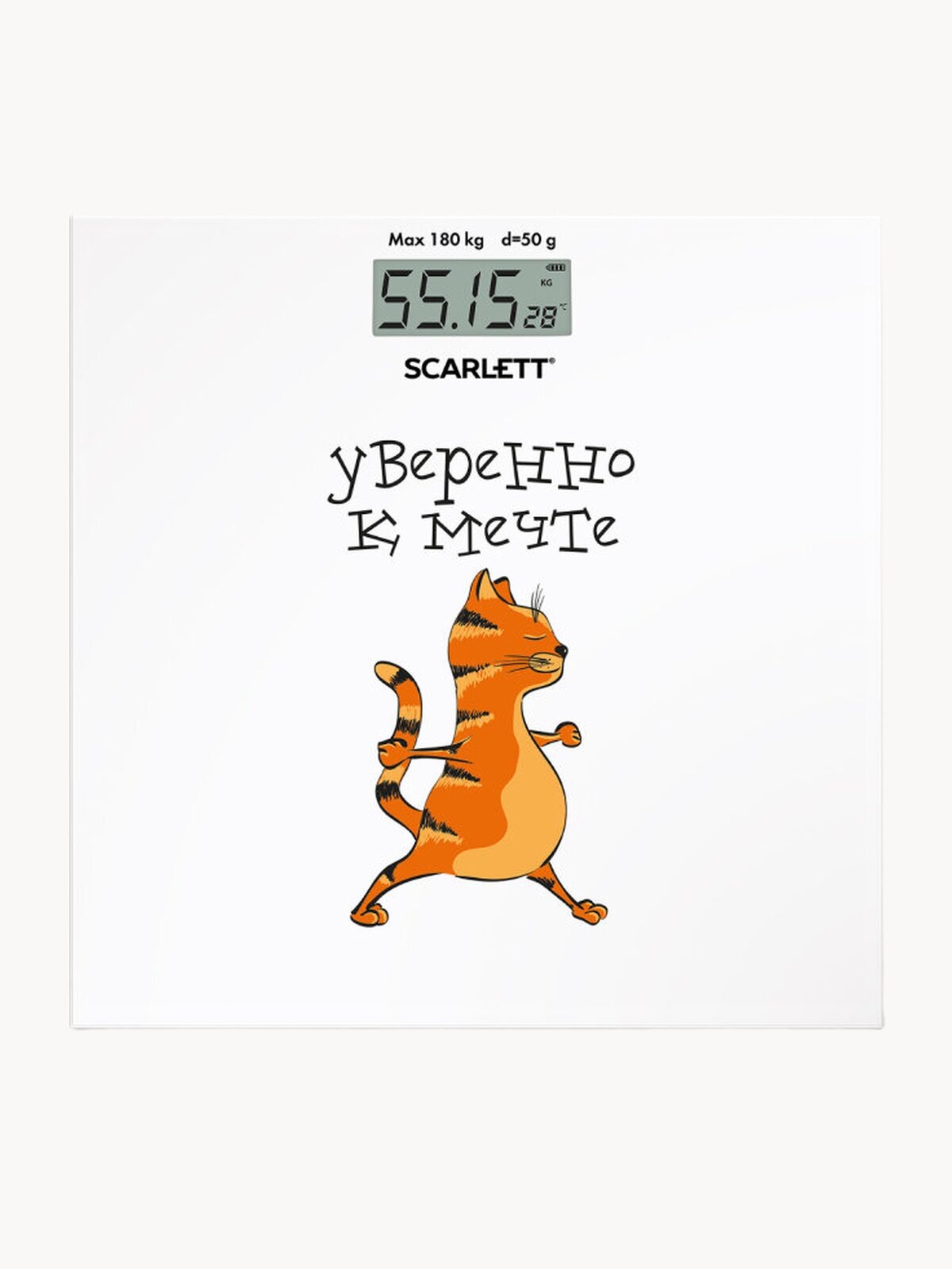 Весы напольные SCARLETT деление 50 г батарейки в комплекте SC-BS33E104