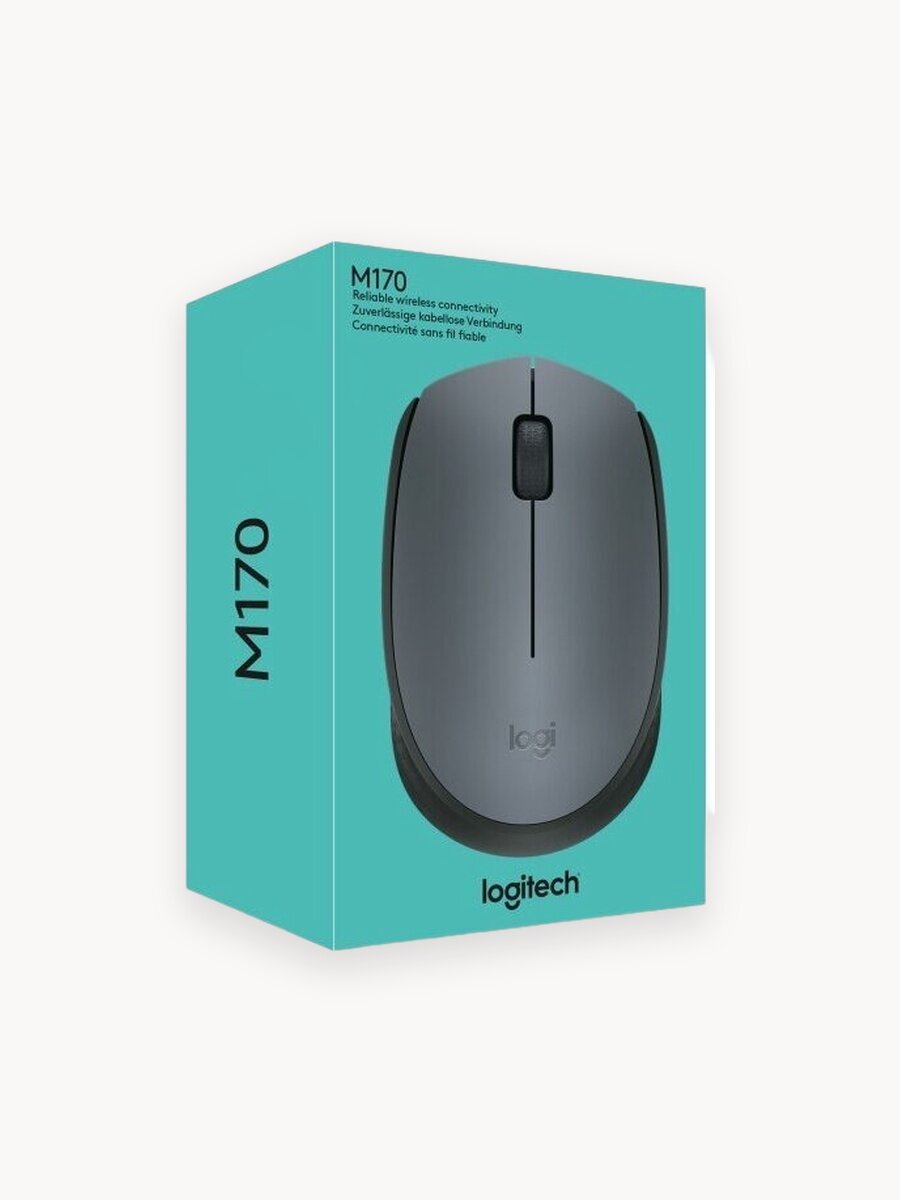 Мышь беспроводная Logitech M170 Gray (910-004646)