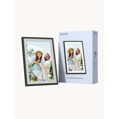 Цифровая сенсорная фоторамка Arzopa Wi-Fi 101-дюймовый IPS экран разрешение 1280x800 15293₽