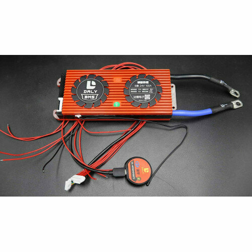 8S Умная Плата защиты Smart BMS DALY Lifepo4 100A c Bluetooth, Водозащищенная, общий порт заряда-разряда