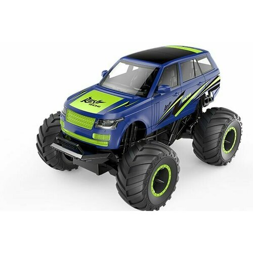 Радиоуправляемая машинка Вездеход - Ездит по бездорожью - 35x20x18 см - Машинка на пульте управления - синяя