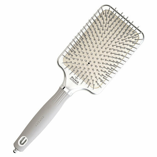 Щётка для укладки волос Щетка Expert Care Rectangular Nylon Bristles Silver L
