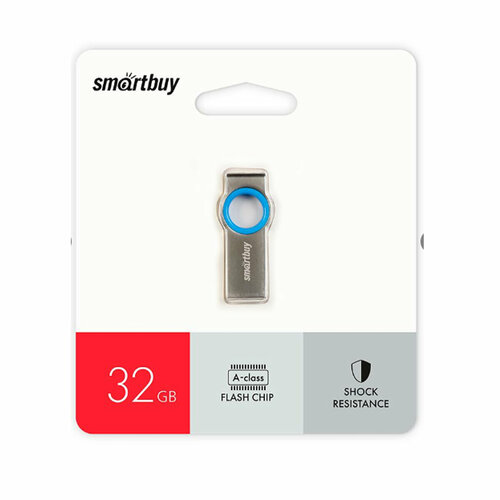 Флеш-накопитель 32Gb SmartBuy MC2, металл, USB 2.0, синий