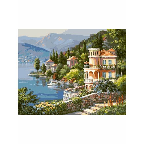 Картина по номерам Вилла у реки 40х50 см Hobby Home картина по номерам дом у реки 40х50 см
