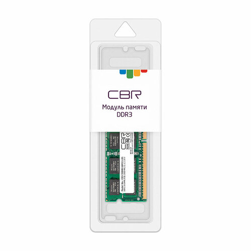 Модуль памяти CBR DDR3 SODIMM 8GB CD3-SS08G16M11-01 PC3-12800 1600MHz CL11 199000₽