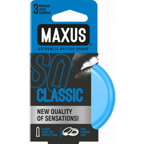 Классические презервативы в железном кейсе MAXUS Classic - 3 шт. презервативы в железном кейсе maxus mixed 3 шт