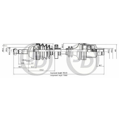 JUST DRIVE JCA0084 Вал приводной 170638