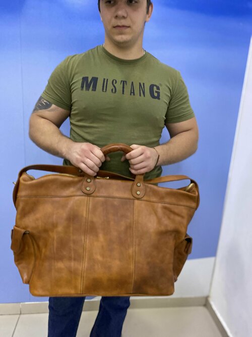 Саквояж тележка для багажа , 15 л, 60х37х60 см, коричневый