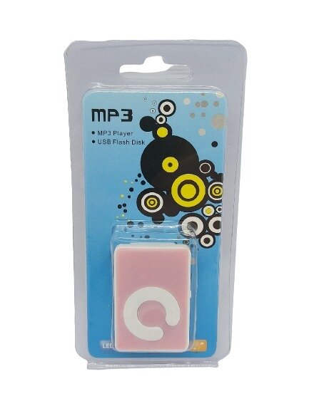 Портативный беспроводной mini MP3 плеер розовый