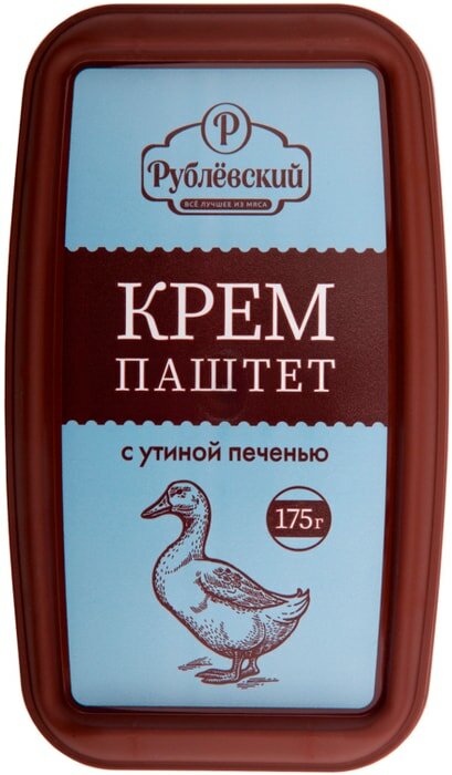 Крем-паштет Рублевский с утиной печенью запеченный 175г