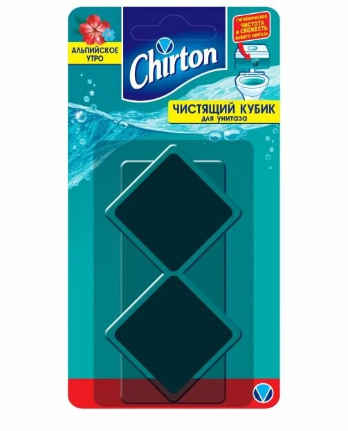 Chirton Чистящий кубик для унитаза, Альпийское Утро, 2в1, 2х50 гр