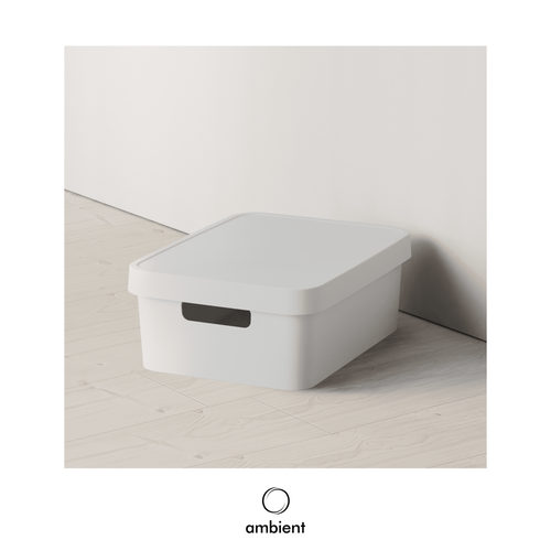Ящик для хранения ambient Folk 11л 360х270х135 мм светло-серый