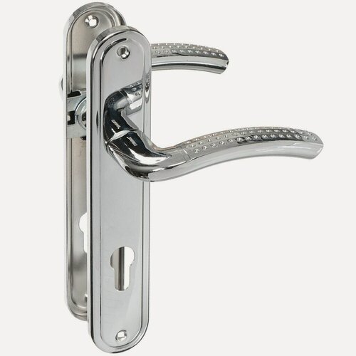 Изображение товара Ручка дверная Trodos AL106/85-M CP хром для цилиндрового замка