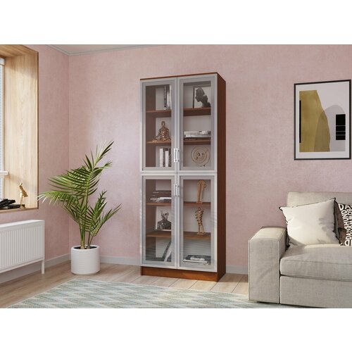 Книжный шкаф МебельЛэнд24 Альма - 8 Орех Экко 80x40x200 18590₽