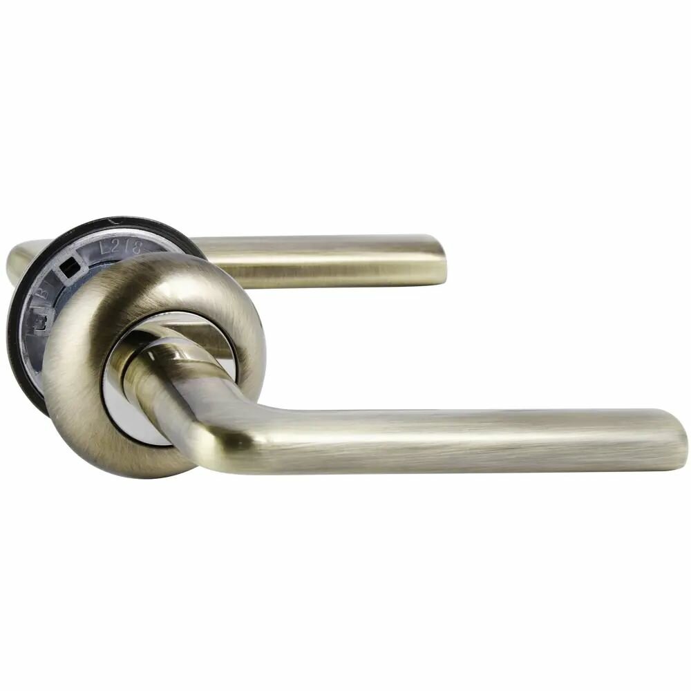 Дверные ручки 21-Z01 без запирания алюминий никелированное покрытие цвет бронза