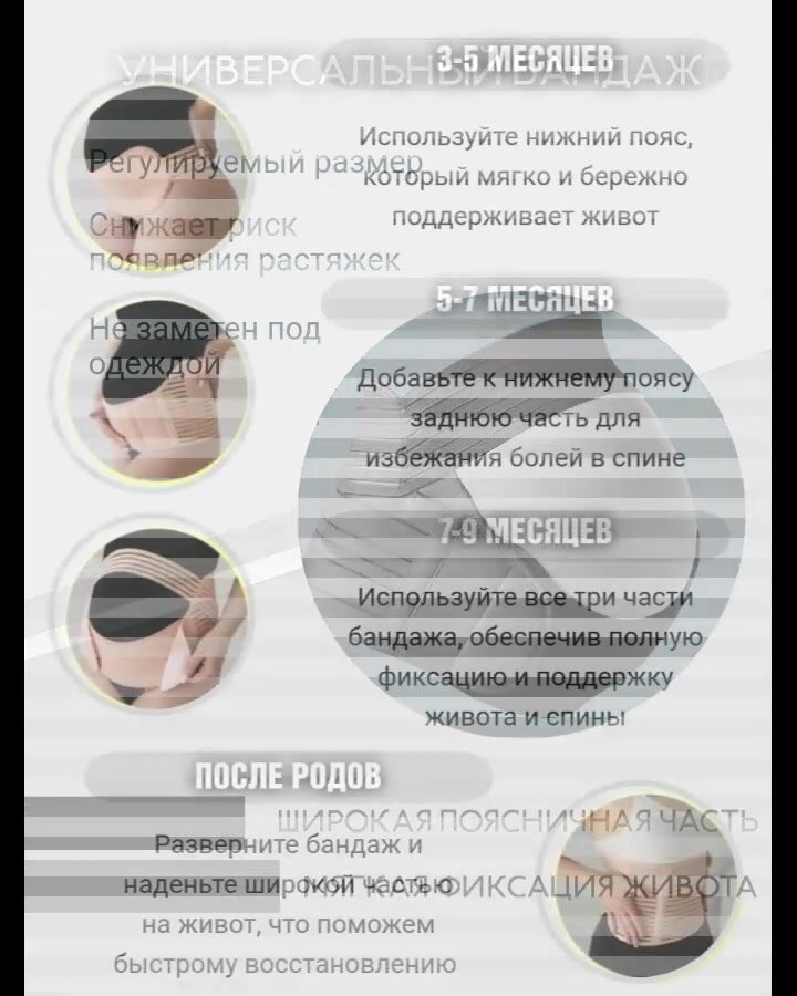Бандаж для будущих мам "До и после родов" — фото 1