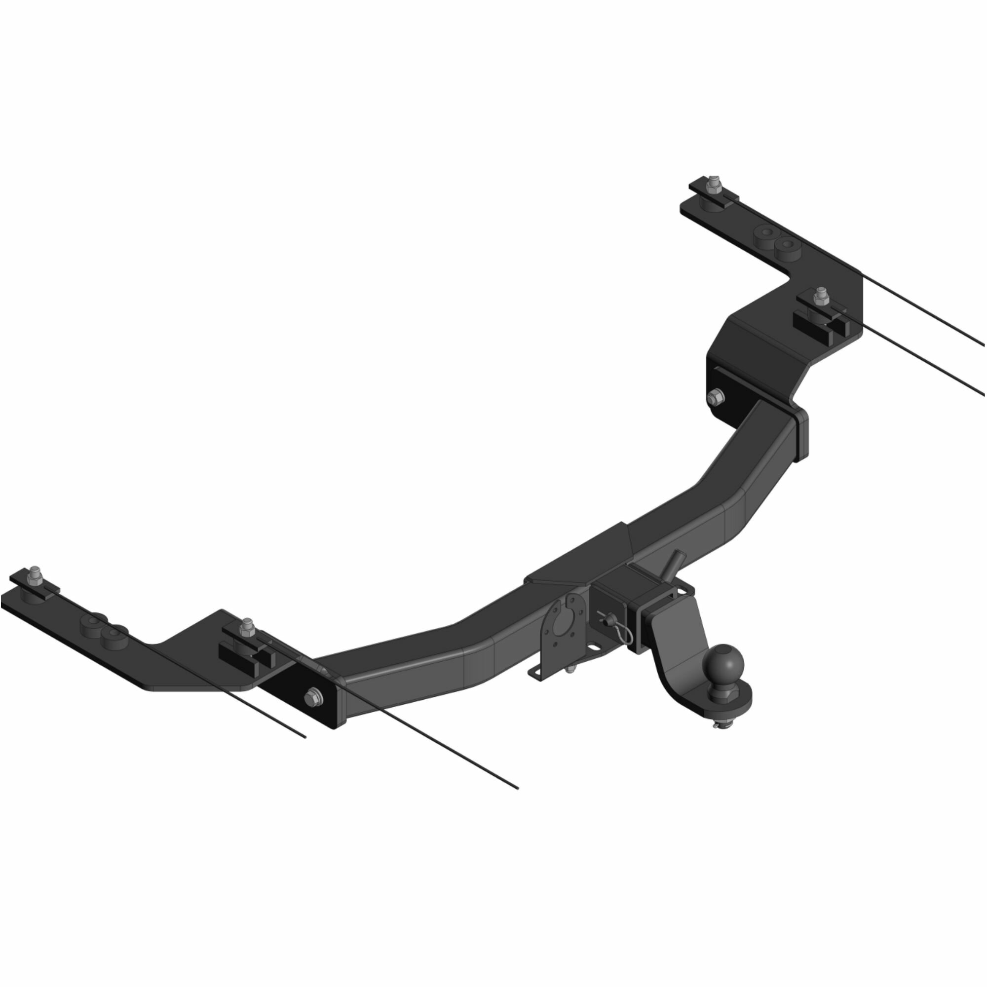 Фаркоп для Toyota Land Cruiser 200 с 2007г, Lexus LX 450 с 2015-2021, LX 570 с 2007-2021 с съемным шаром под квадрат
