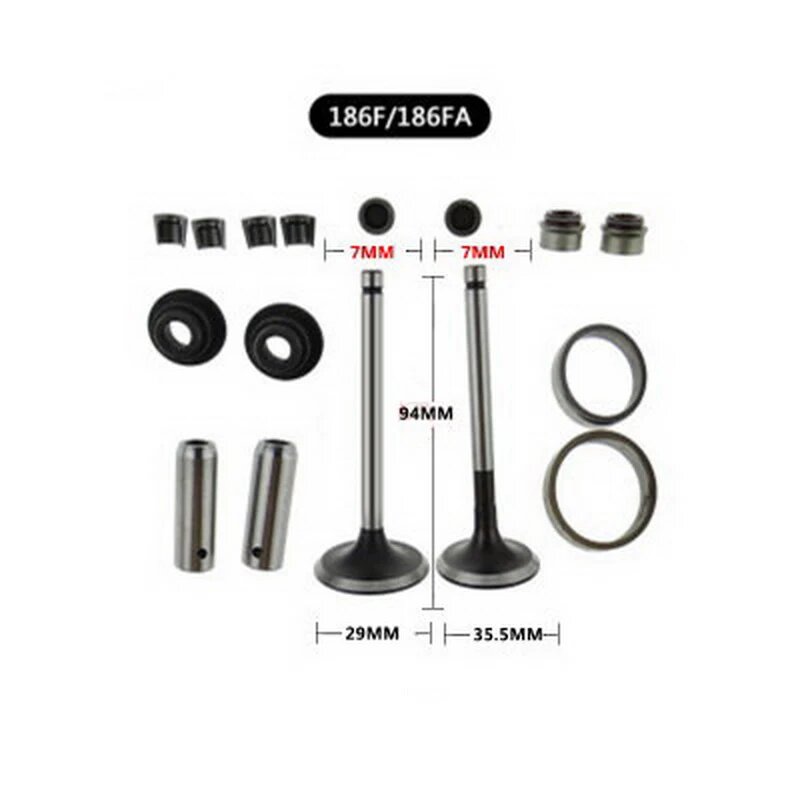 Комплект клапанов для дизельных двигателей 170F 173F 178F 186F 186FA 188F 192F