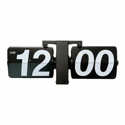 Откидные цифровые часы в стиле ретро, 12 часов AM PM, большой цифровой дисплей, подарки на батарейках для отца, черный, белый цвет