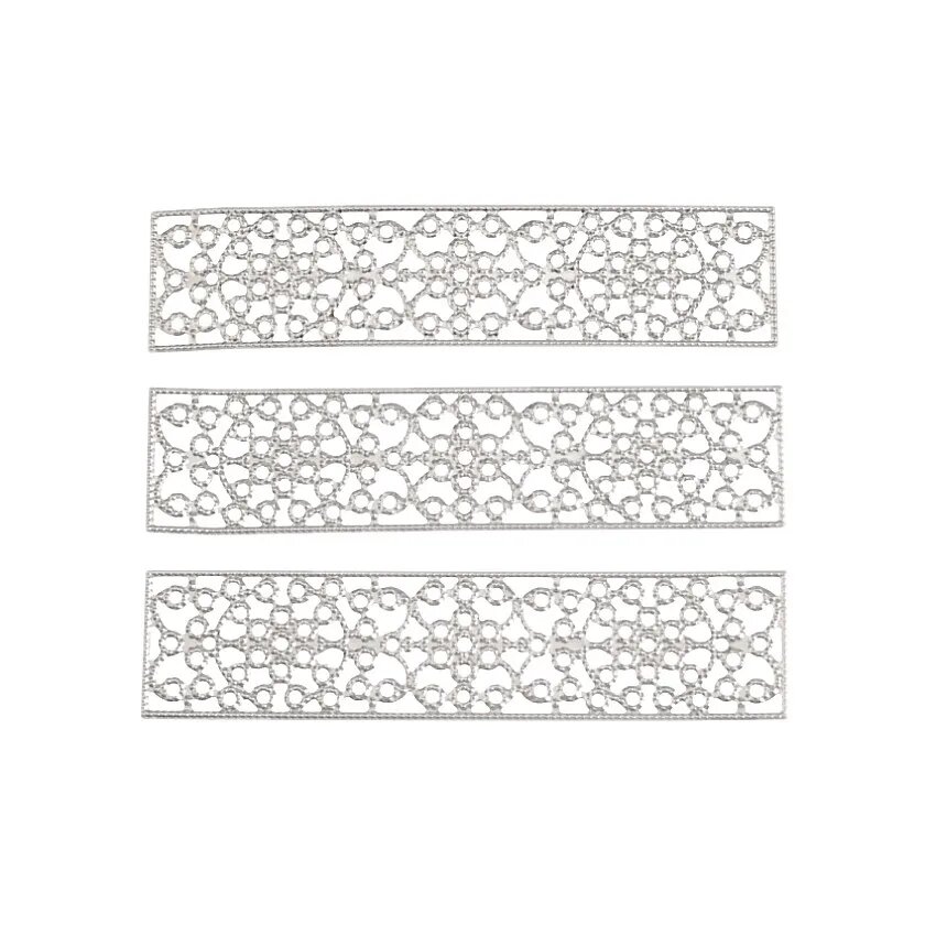 Металлические соединители для бижутерии 8.5x2 см золотистого цвета 5 шт Silver Tone