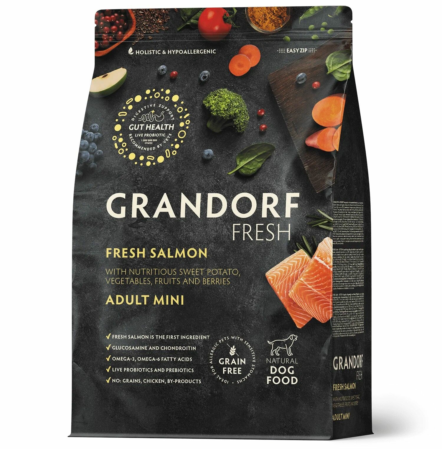 Сухой корм для собак Grandorf Fresh Dog для крупных и средних пород из свежего мяса ягнёнка с бататом 10 кг - фото №1