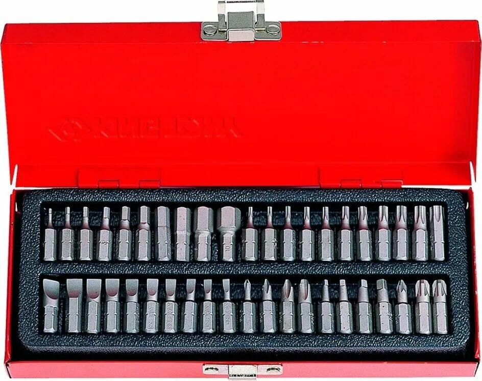 Набор вставок (бит) 1/4", PH, PZ, Hex, Torx, Slotted, 42 предмета KING TONY 1042CQ — фото 1