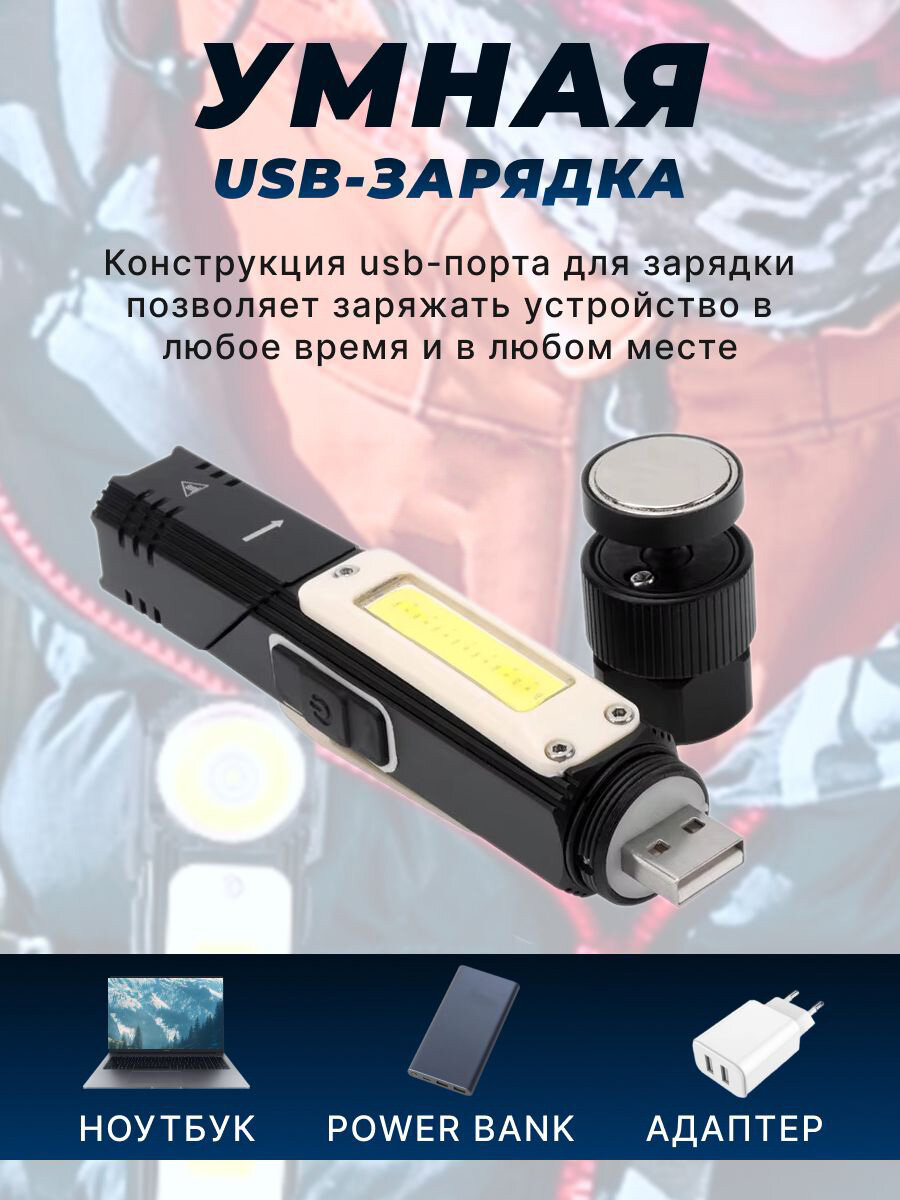 Фонарь трансфер металлический ручной налобный — фото 1