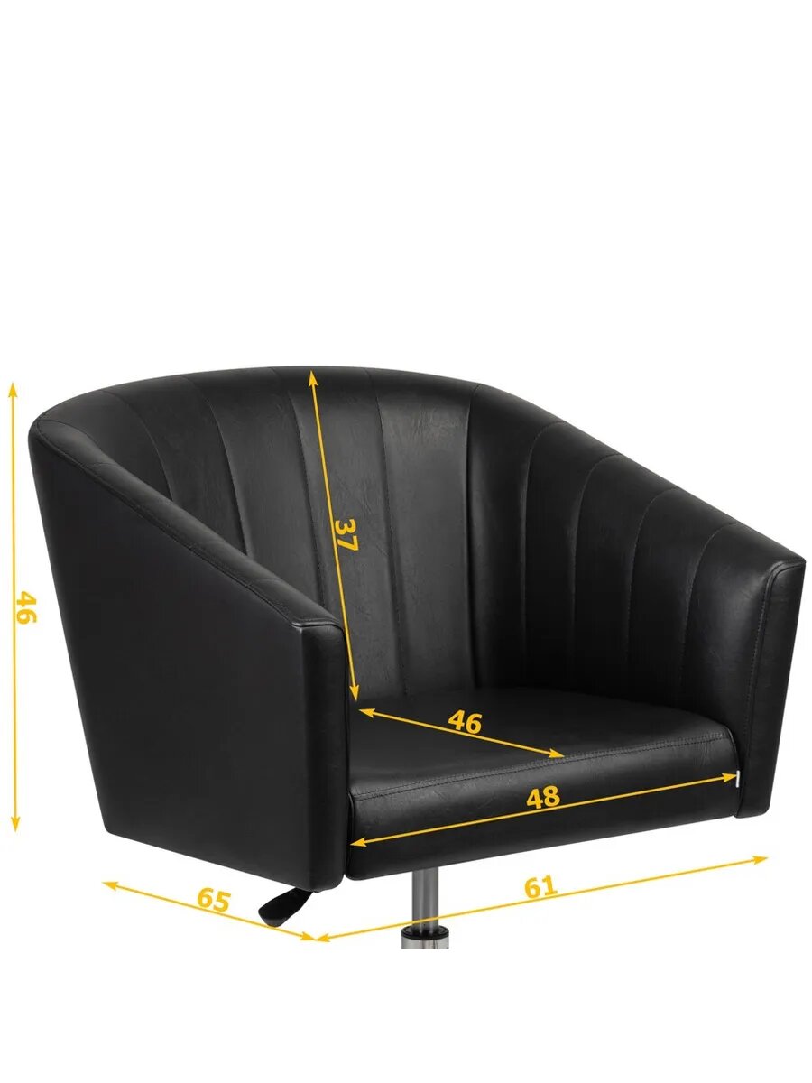 Парикмахерское кресло Вегас на черном диске — фото 1