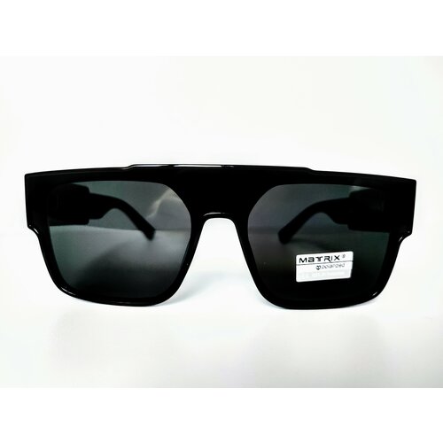 фото Солнцезащитные очки matrix, монолинза, оправа: пластик, ударопрочные, поляризационные, с защитой от уф, черный
