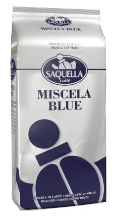 Кофе в зернах Saquella Miscela Blue, смесь арабики и робусты