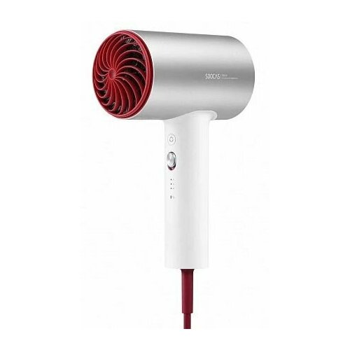 фен soocas hair dryer h5 1800 вт 4 скорости ионизация шнур 1 7 м серебристо красный Фен Xiaomi Soocare Anions Hair H5 серебро