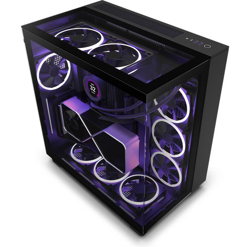 Компьютерный корпус NZXT H9 Elite Case, black корпус nzxt h210 ca h210b br black red