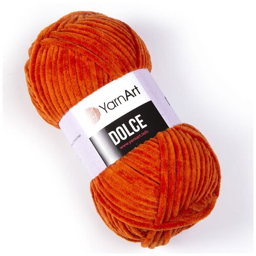 Пряжа для вязания YarNart Dolce (Дольче), комплект: 5 шт., цвет: терракотовый (778), состав: 100% микрополиэстер, вес: 100 г, длина: 120 м