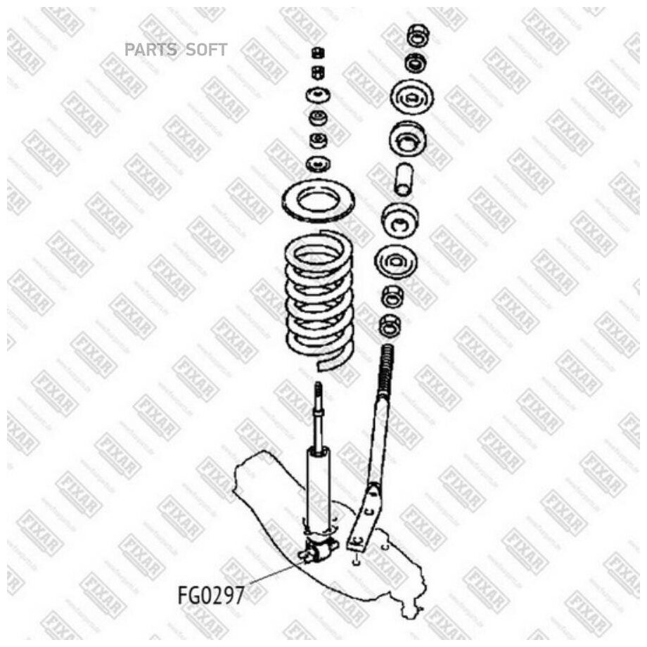 FIXAR FG0297 Сайленблок переднего амортизатора