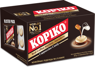 Леденцы KOPIKO Cappuccino Candy блистер, 12 блистеров