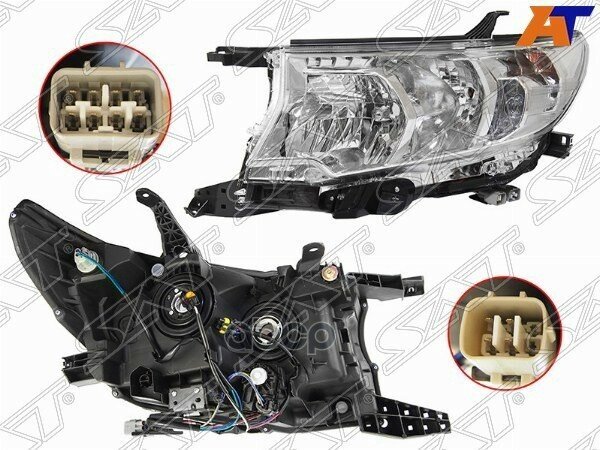 Фара TOYOTA LAND CRUISER PRADO 150 17- LH галоген, ДХО SAT ST-212-11CDL-LD-EM | цена за 1 шт