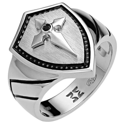 фото Эстет кольцо с сапфиром и эмалью из серебра 01т558349э-1, размер 19.5
