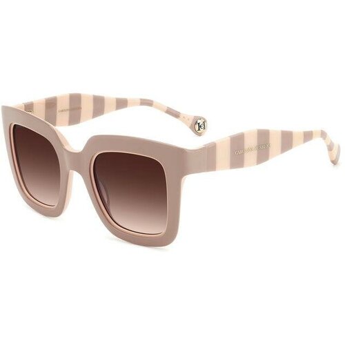 Солнцезащитные очки CAROLINA HERRERA, квадратные, оправа: пластик, для женщин, розовый