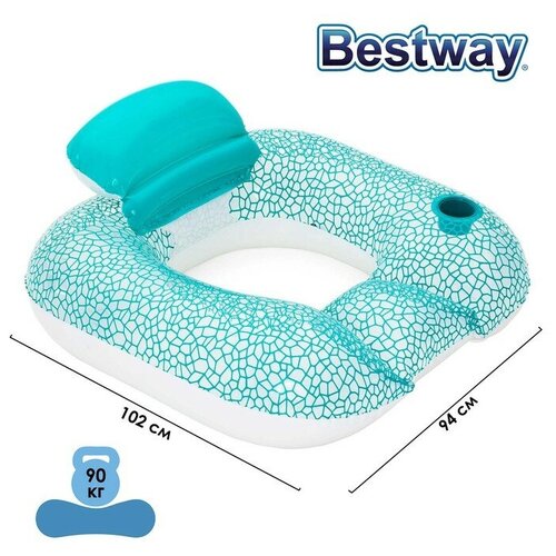 фото Bestway круг-шезлонг для плавания, 102 х 94 см, 43097 bestway