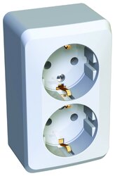 Розетка Schneider Electric PA16-007B ЭТЮД, 16 А, с заземлением, белый