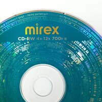 Компакт диск CD-RW 700мБ Mirex*4-12 в конверте, по 5 шт, перезаписываемый.