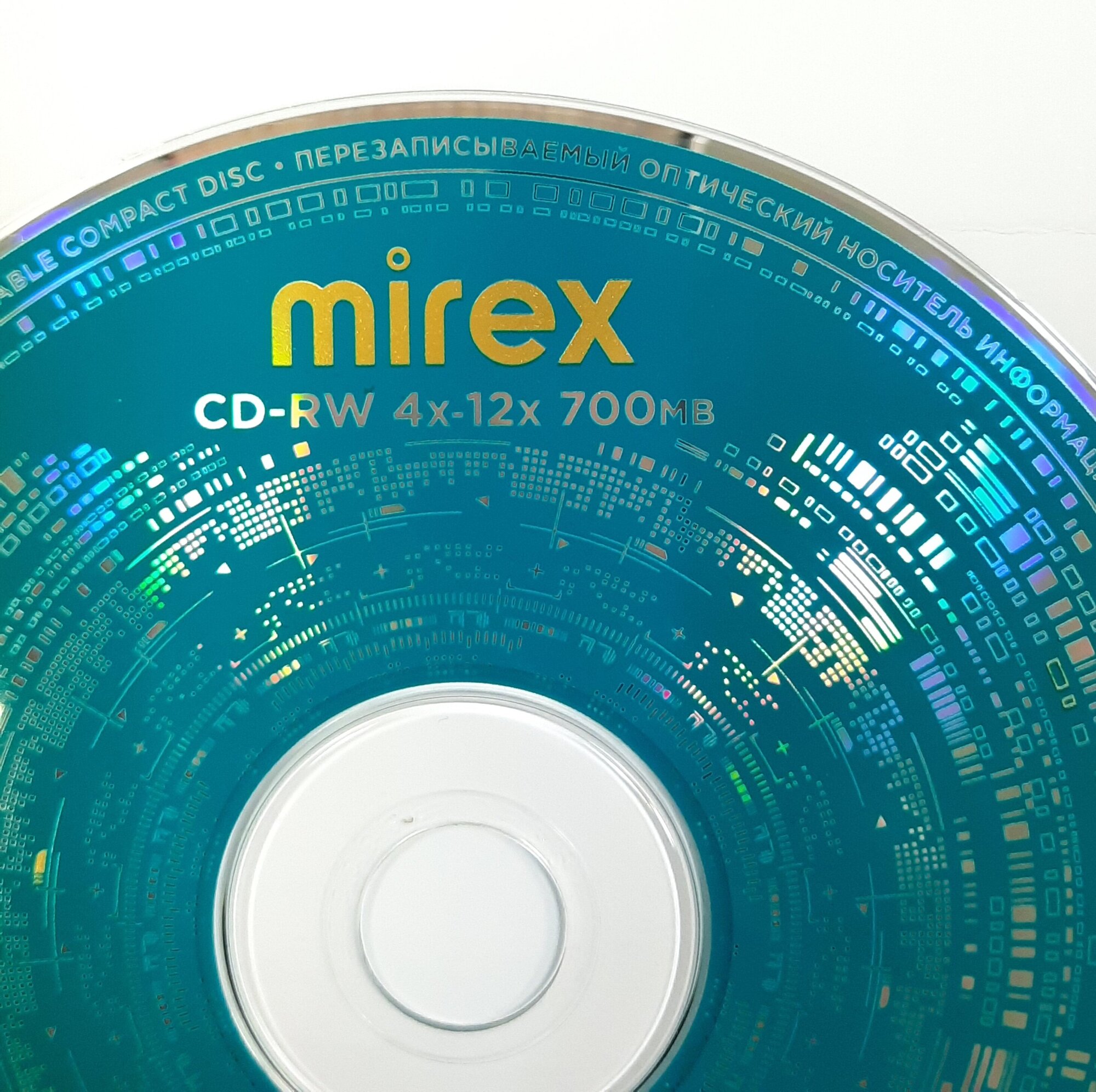 Компакт диск CD-RW 700мБ Mirex*4-12 в конверте, по 5 шт, перезаписываемый.