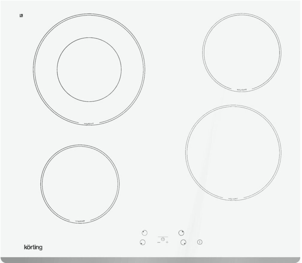 Встраиваемая электрическая варочная панель Korting HK 62001 BW