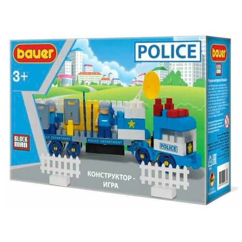 Кроха Конструктор Полиция Грузовик с вооружением 630 с 3 лет