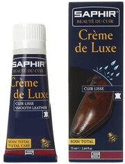 Крем тюбик с губкой Saphir Creme de luxe sphr0023 для гладкой кожи, цвет белый, 75мл.