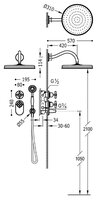 Верхний душ TRES Monoclasic 24235202