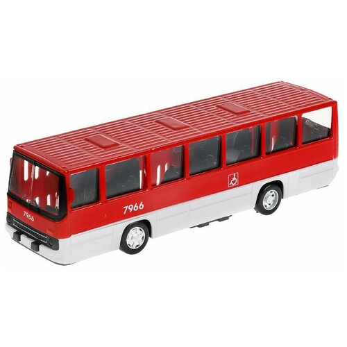 Рейсовый автобус металлический ТехноПарк 17см красный IKABUS-17-RDWH