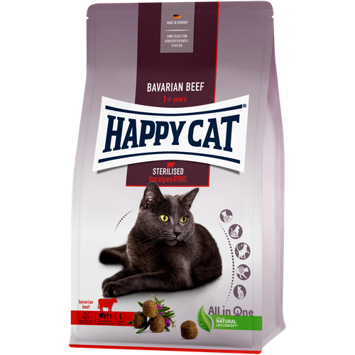 Сухой корм для кошек Happy Cat Хэппи Кэт Эдалт Стерилайзд Альпийская говядина, 10 кг
