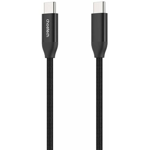 Кабель для передачи данных и зарядки Choetech XCC-1036, 2хUSB-C, PD 240 Вт, 480Mbps, нейлоновая оплетка, 2 м, цвет черный кабель choetech usb type c pd 100 вт нейлоновая оплетка 1 8 м xcc 1002 gy v1